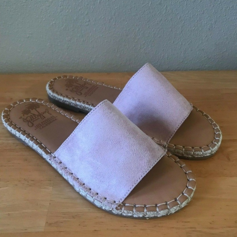 Jellypop Women's Light Pink Rosie Suede Slide Sandals, size 8.5